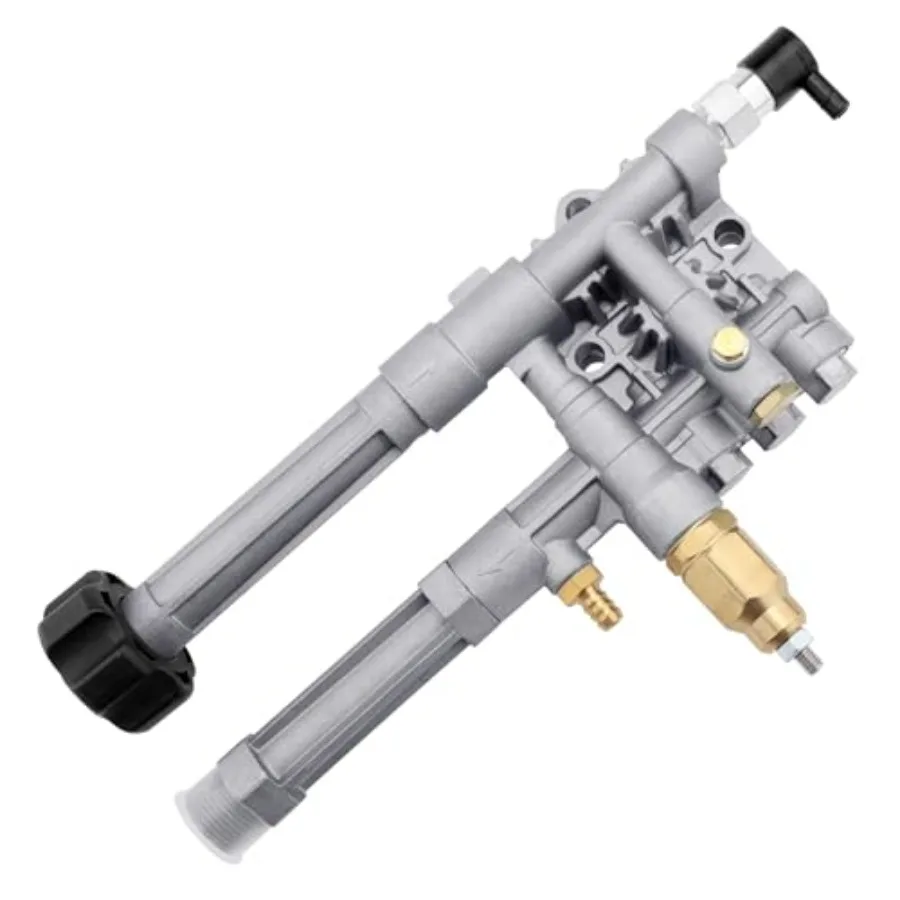 

AR42940 Pressure Washer Pump Head Aluminum Compatible with Troy Bilt AR Pump RMW2G20 RMW2G24 RMW2G25 SRMW2.2G26 Pump Head Repla