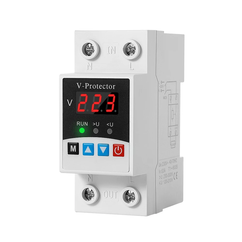 Voltage Monitoring Device Electrical Safety Device Space-Saving Solution Standard Guide Rails User-Friendly Setup Energy Monitor