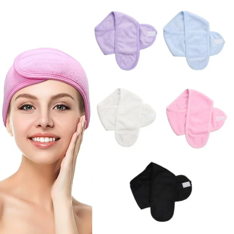 Haar-Turban, verstellbares Haarband, rutschfest, für Yoga, Spa, Bad, Dusche, Make-up, Gesicht waschen, Kosmetik-Stirnband, Damen-Make-up-Zubehör