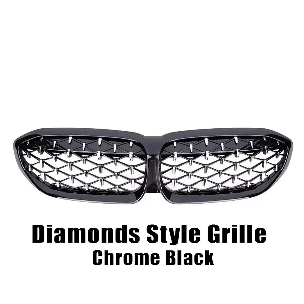 XVIP Front Bumper Kidney Grill Diamonds Style Grille For BMW 3-Series G20 G21 2019-2022 318i 320i 320d 330i 340i 340d M Sport image 3