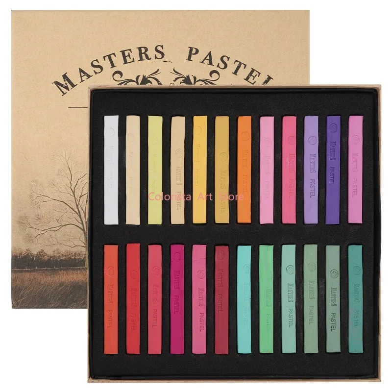 

Maries Color Chalk 24 Colors 12 Colors Chalk 48 Painting Pink Professional Pastel Stick Brush Board Newspaper Painting Supplies