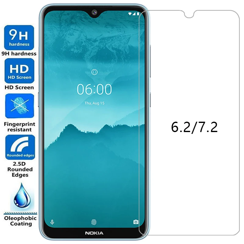 screen protector for nokia 6.2 7.2 protective tempered glass on nokia6.2 nokia7.2 6 7 2 62 72 phone film glas 9h