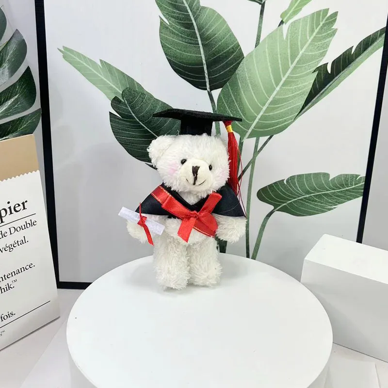 

New 13cm Graduation Bear Dr. Bear Cute Bear Doctor Bear Plush Toy Key Ring Stuffed Plush Toy Graduation Gifts