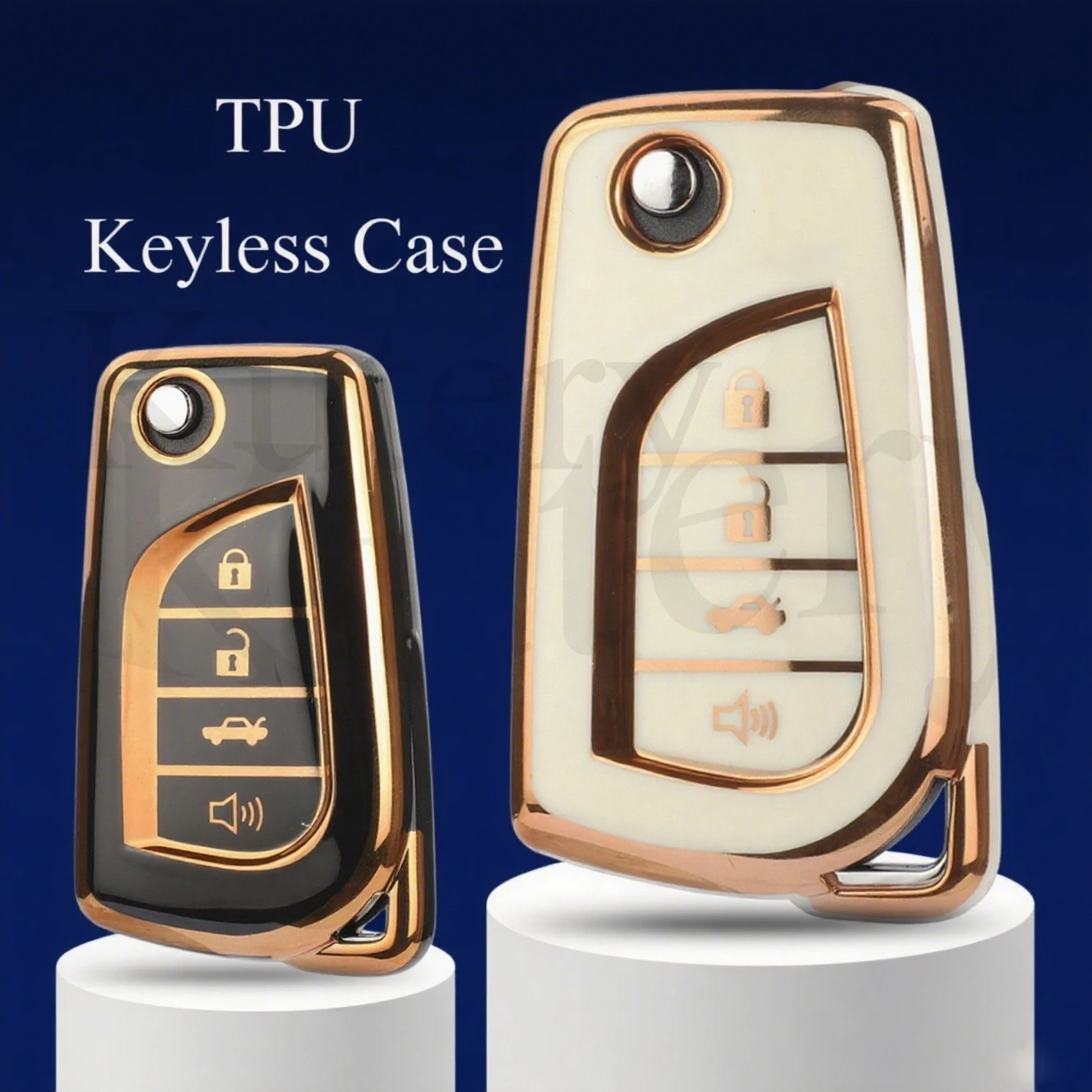 Jingyuqin 4 Buttons NEW Soft TPU Car Remote Key Case For Toyota Hilux Corolla Avensis Prado Fortuner RAV4 CHR Camry Accessories