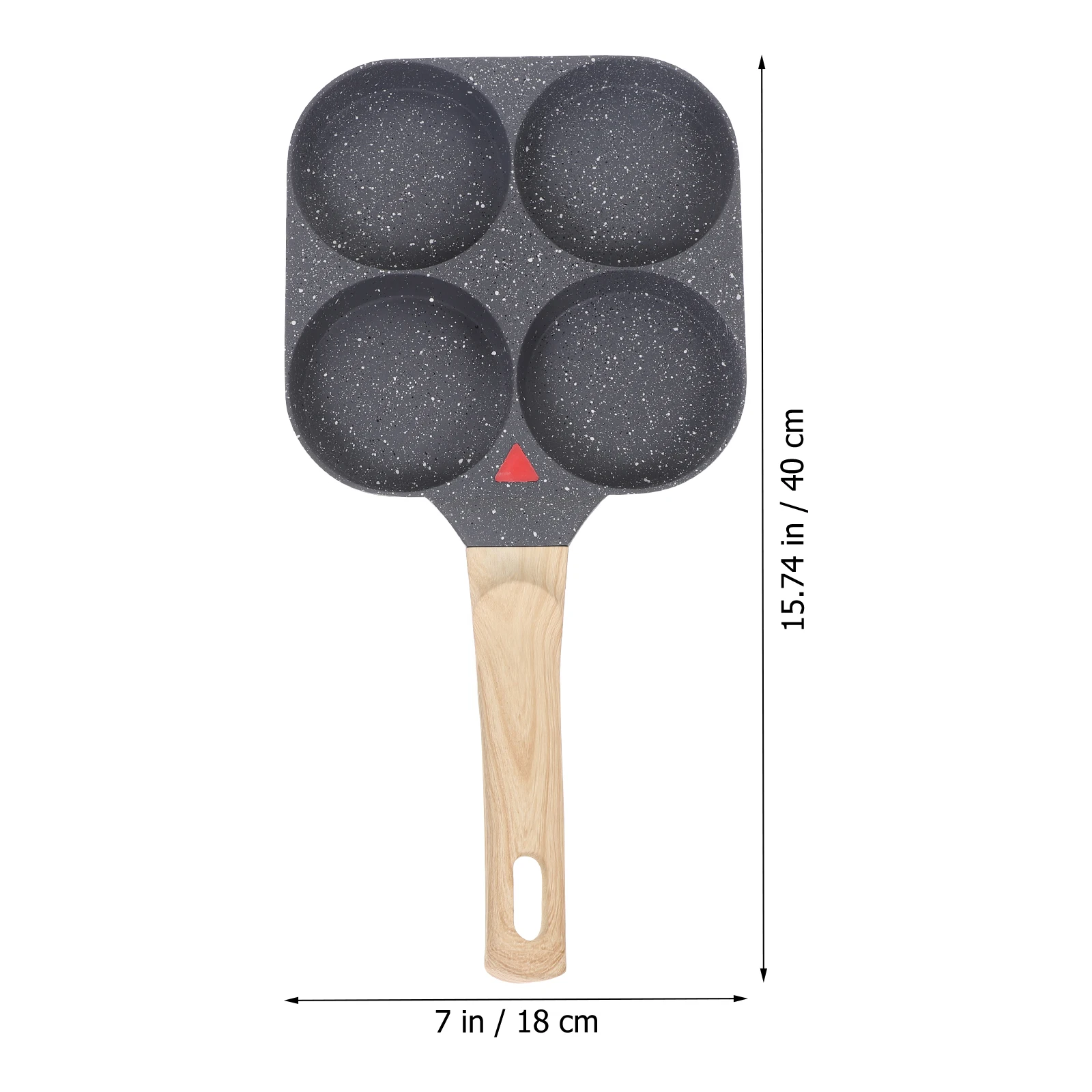 

4 Holes Nonstick Frying Pan for Eggs Pancakes Omelette Wood Handle Heat Resistant Non Slip Cooking Pan Fry Cookware Kitchen