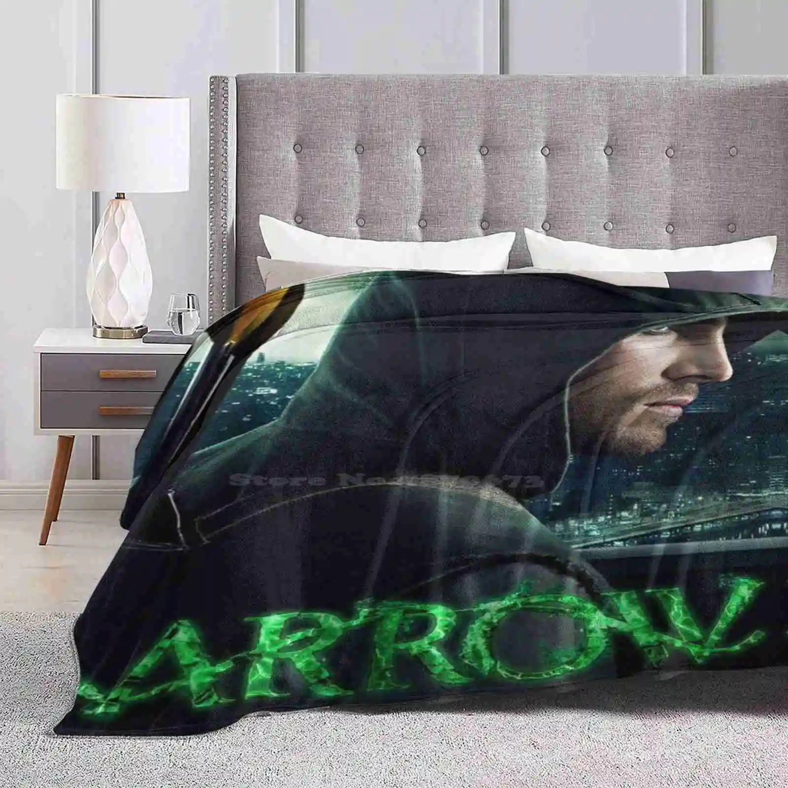 Oliver Queen The 'Green Arrow' Latest Super Soft Warm Light Thin Blanket Oliver Queen Green Arrow Felicity Smoak Stephen Amell