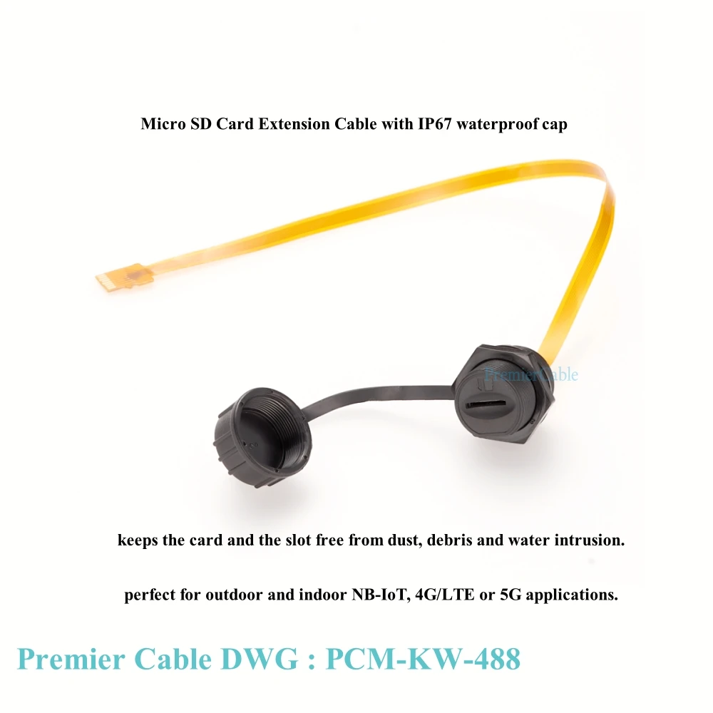 ​​IP67 ​Waterproof Micro-SD Extension Cable Micro SD TF Card Flex Extender FPC Cable Outdoor Micro SD TF Memory Card Slot
