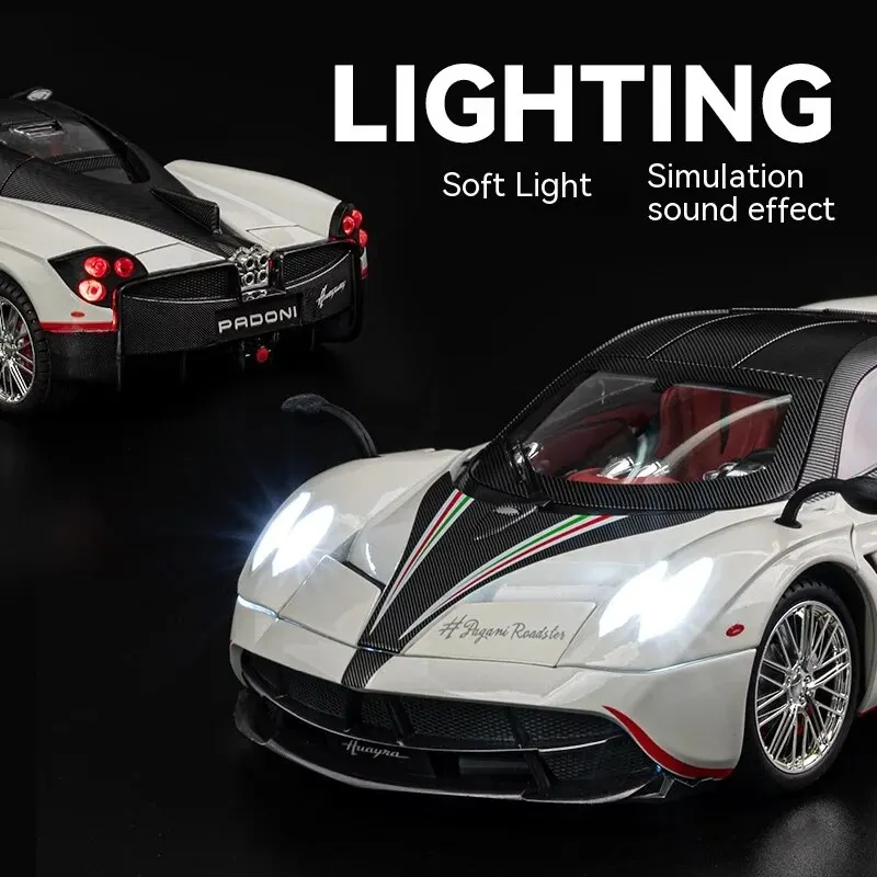 1:18 Pagani Alloy Model with Sound & Light - Realistic Detail for Kids - Fun Gift for Car Lovers