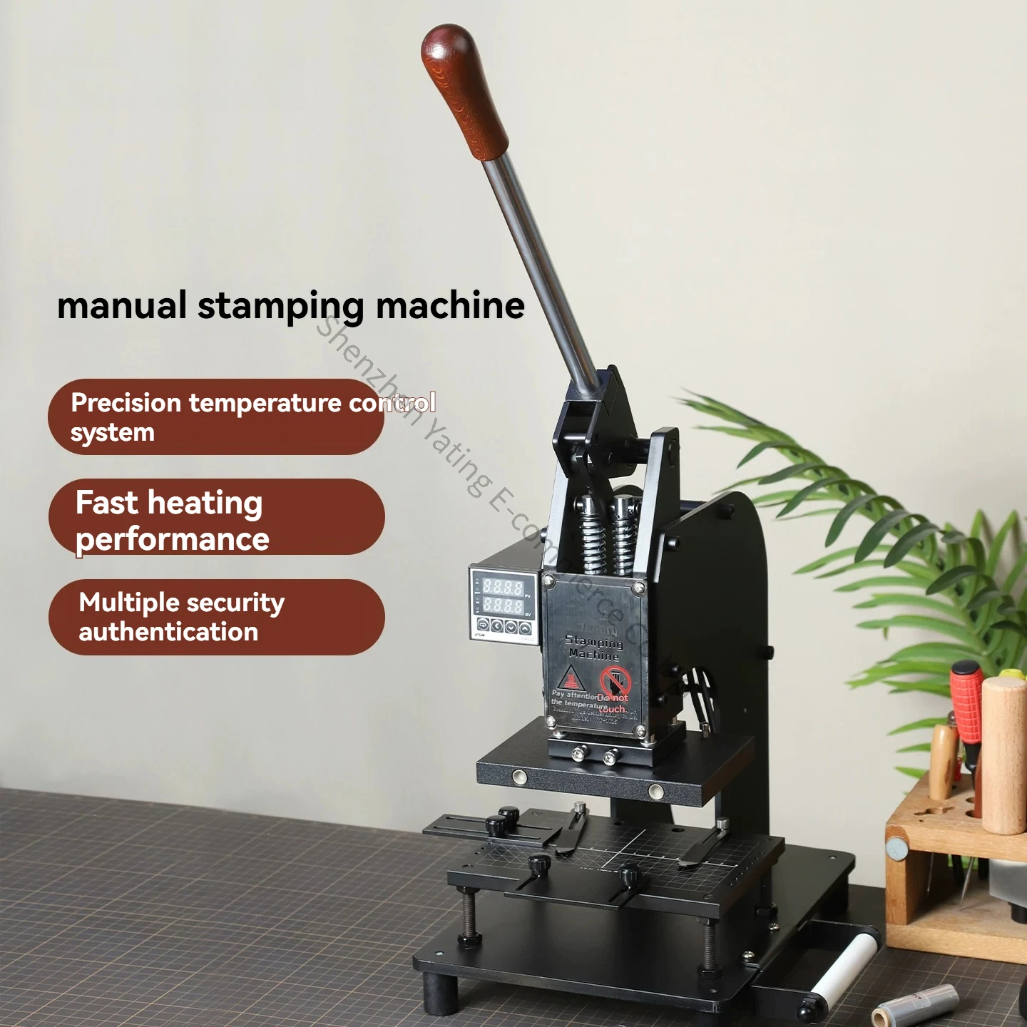 Manual Bronzing Machine Small Leather Leather Goods Embossing Hot Press Desktop Bronzing Logo Branding Machine