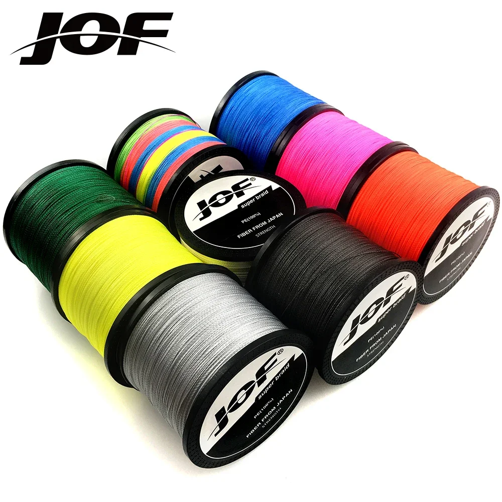 JOF Braided Fishing Line 500M 300M 100M 4 Strands Multifilament Fishing Line Carp Fishing Wire