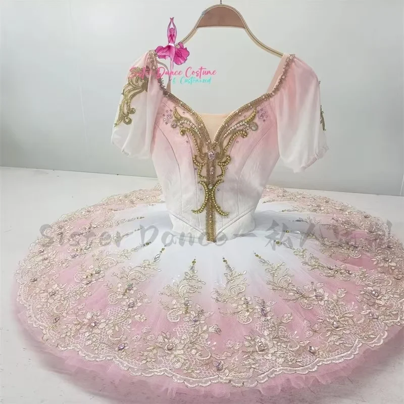 2024 New pink Fairy doll tutu private custom women's children's professional stage performance competition dress