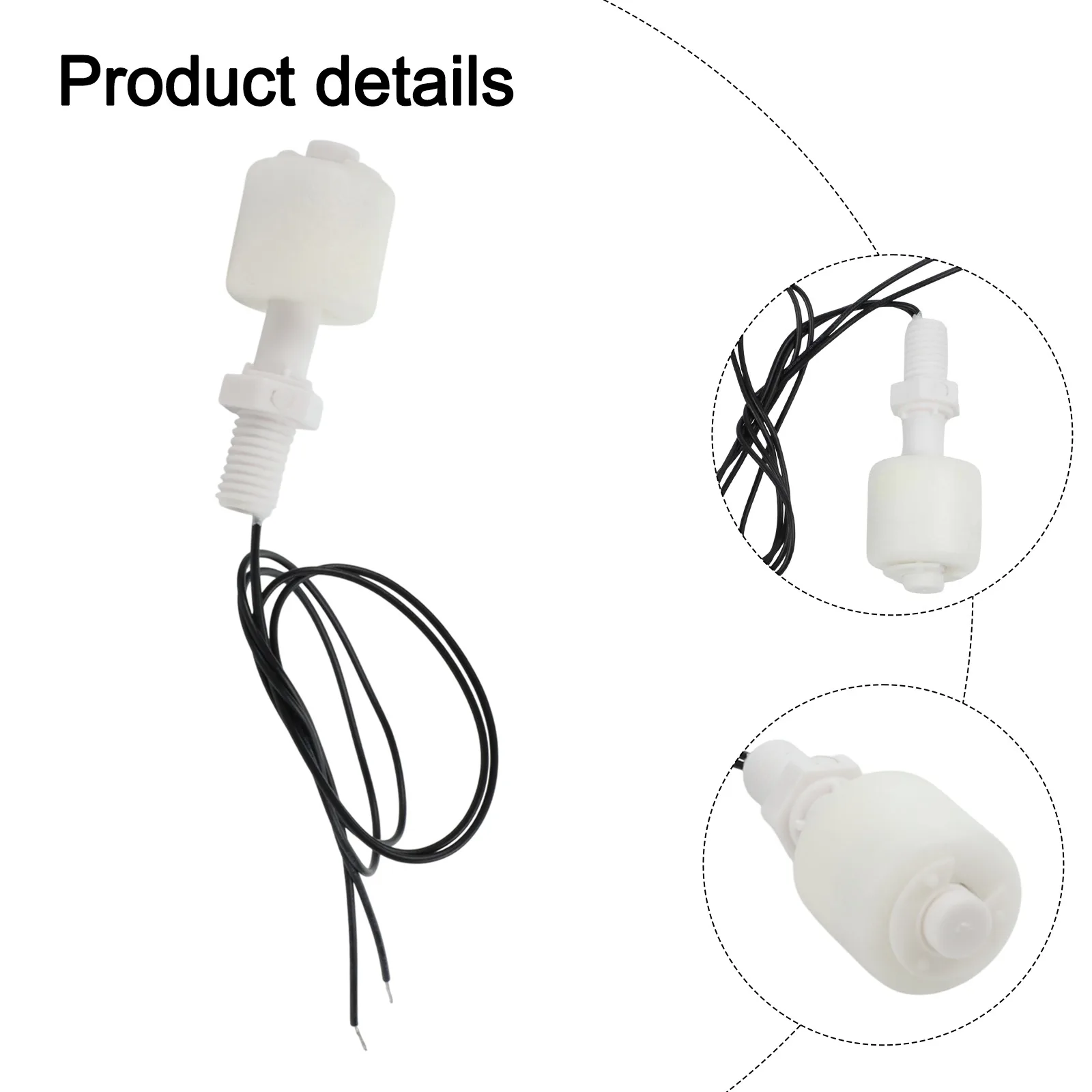 For HVAC Systems Float Level Switch For Home Automation White High Lifespan Float Level Switch Extreme Temperature Operation