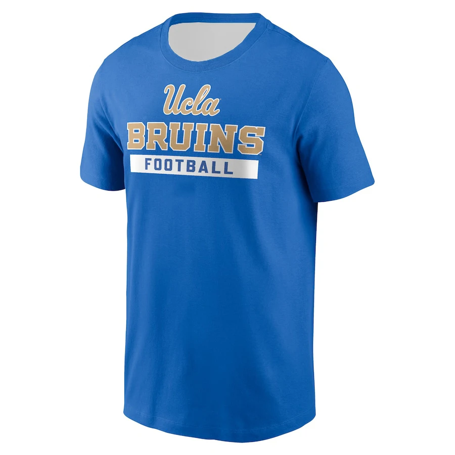 2024 New Summer Men's and Women's UCLA Bruins Fashion Casual Sports Breathable Loose Plus Size Football T-shirt - Blue