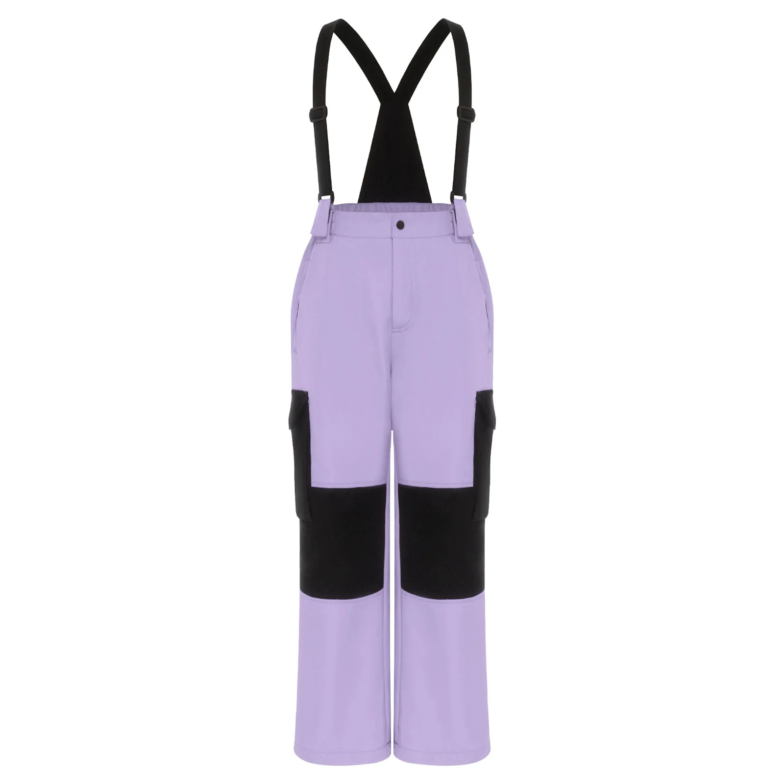 

Kids Ski Overalls Water Resistant Snow Bib Elastic Shoulder Straps Skiing Pants with Pockets for Girls Boys Winter Snowboarding