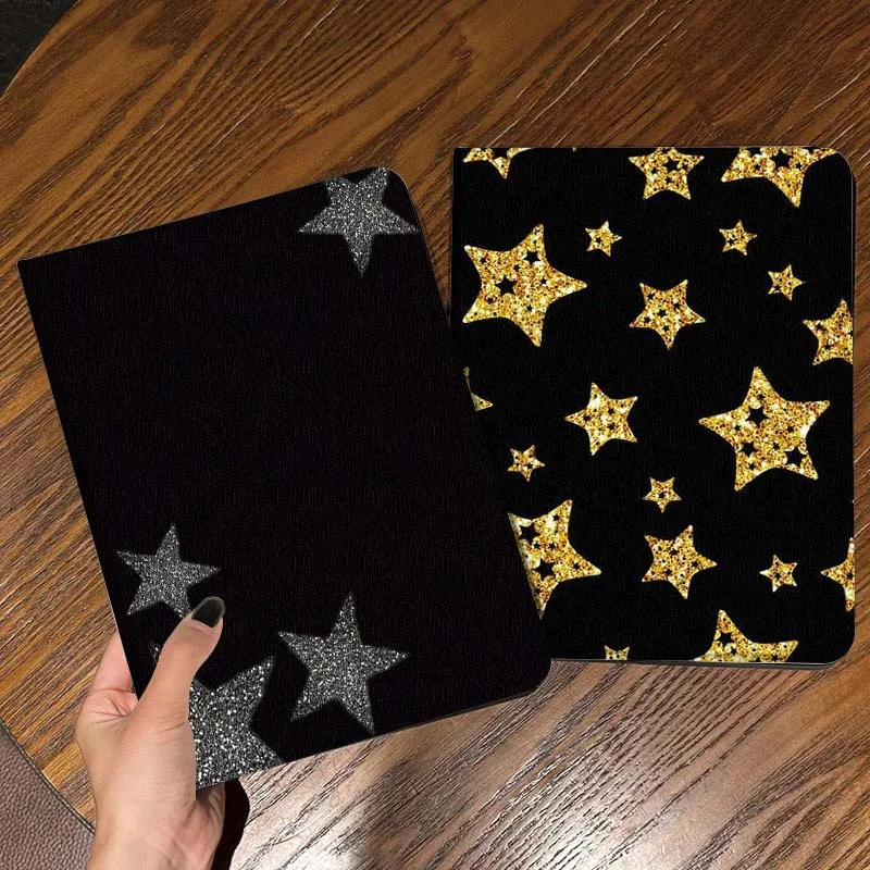 

Silver Glitter Star Pattern Tablet Case For Samsung Galaxy Tab S7 S8 S9 S10 FE Lite Gift