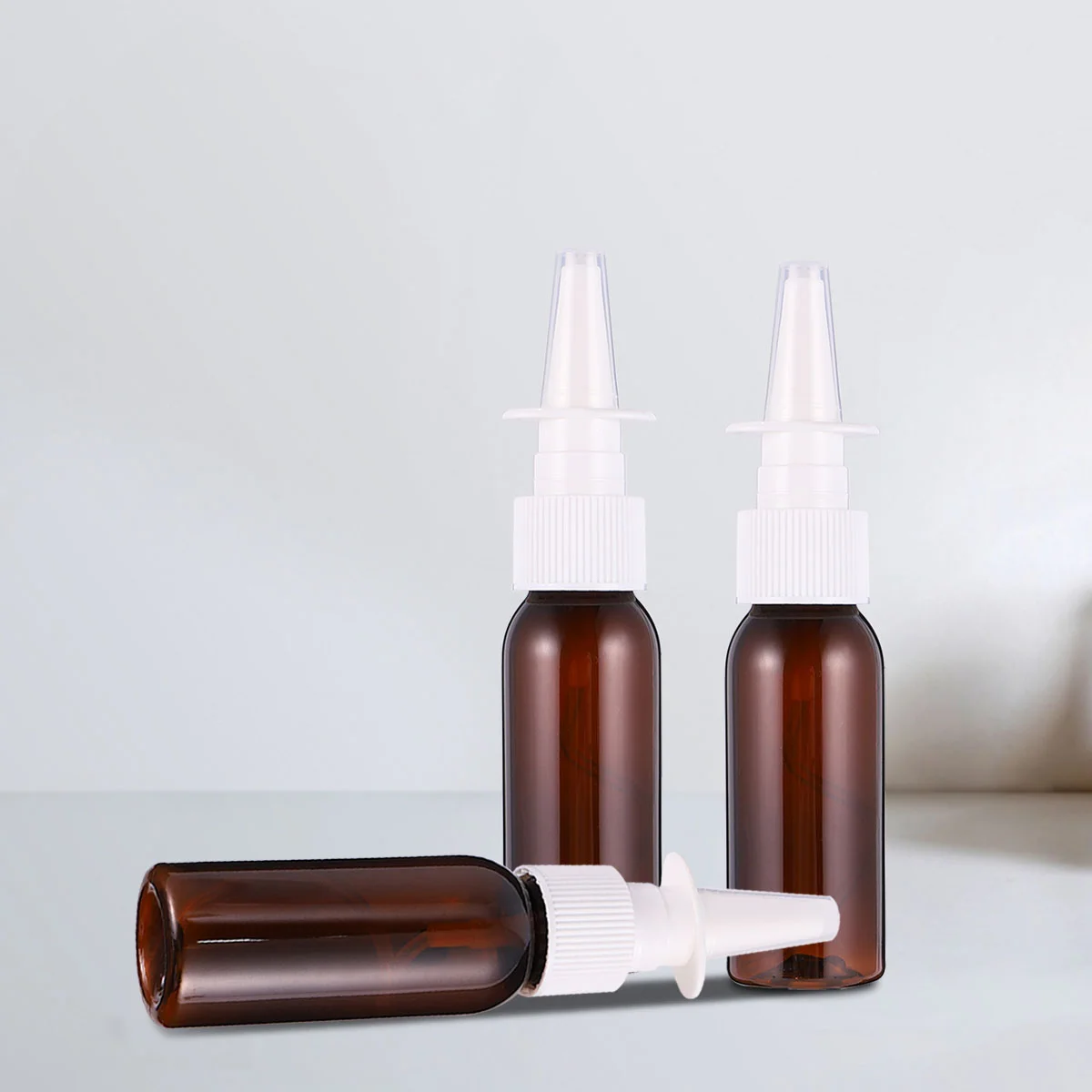 10 Pcs 30ml Round Shoulder Long Bottle Nasal Spray Direct Medical Bottles Portable Glass Empty Nose