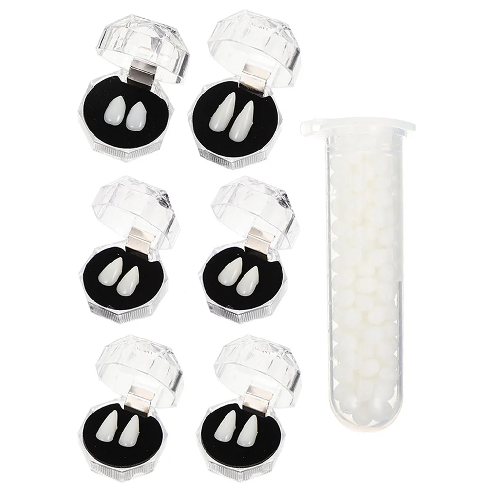 

1 set Fake Teeth Props 13x1 15x2 17x2 19x1 Resin Scary Halloween Party Accessories Costumes Adult Cosplay Dentures
