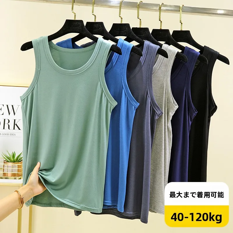 

Modal round Ne Tank Top Men's Summer Thin Sweatirt Casual Loose Svel Top plus Size Home Clothes Underwear