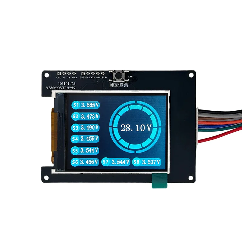 عرض اكتساب جهد البطارية 4S 6S 8S من جهد سلسلة واحدة، الجهد الإجمالي لبطارية Li-ion/LiFePO4/LTO