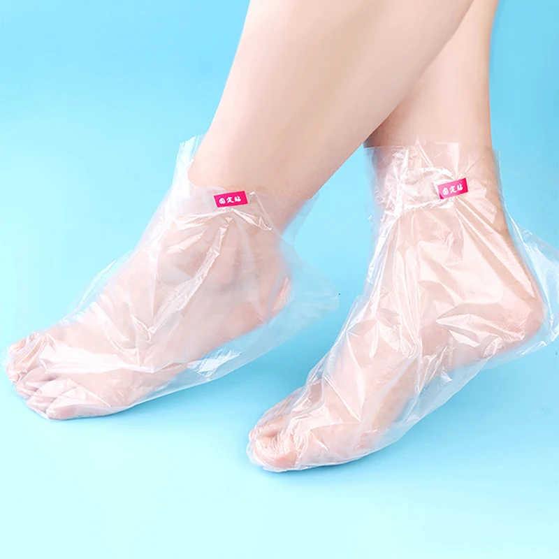 100 pièces jetable pied Film couverture allongé sac Anti-sec craquelage pied Film pied couverture imperméable chaussure couverture en plastique pied couverture