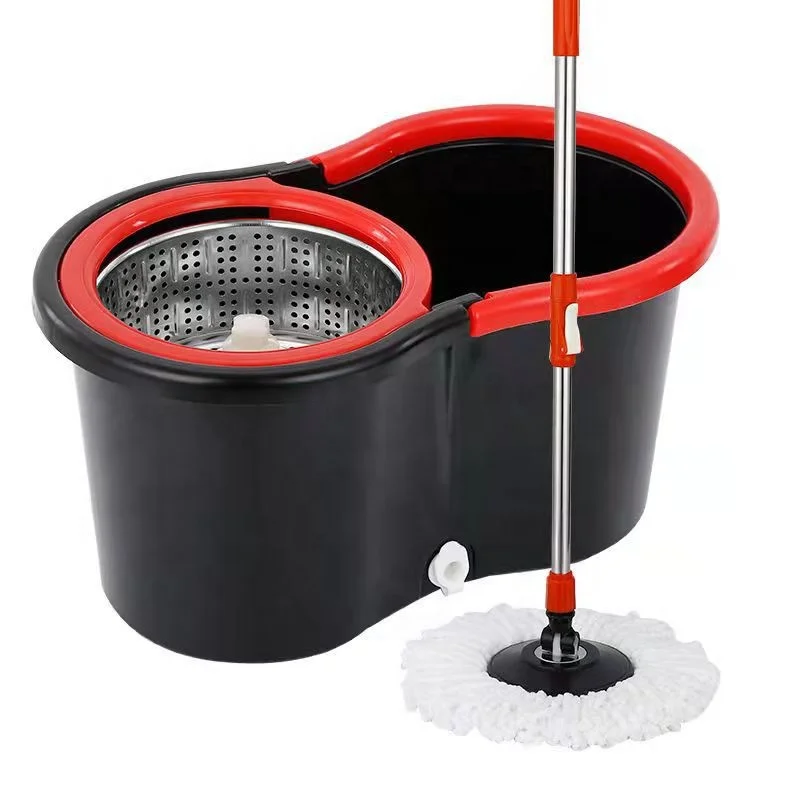 

Commercial Mop Bucket System Stainless Steel Deluxe 360 Spinning Mop Bucket Perfect for Cleaning All Floor Types