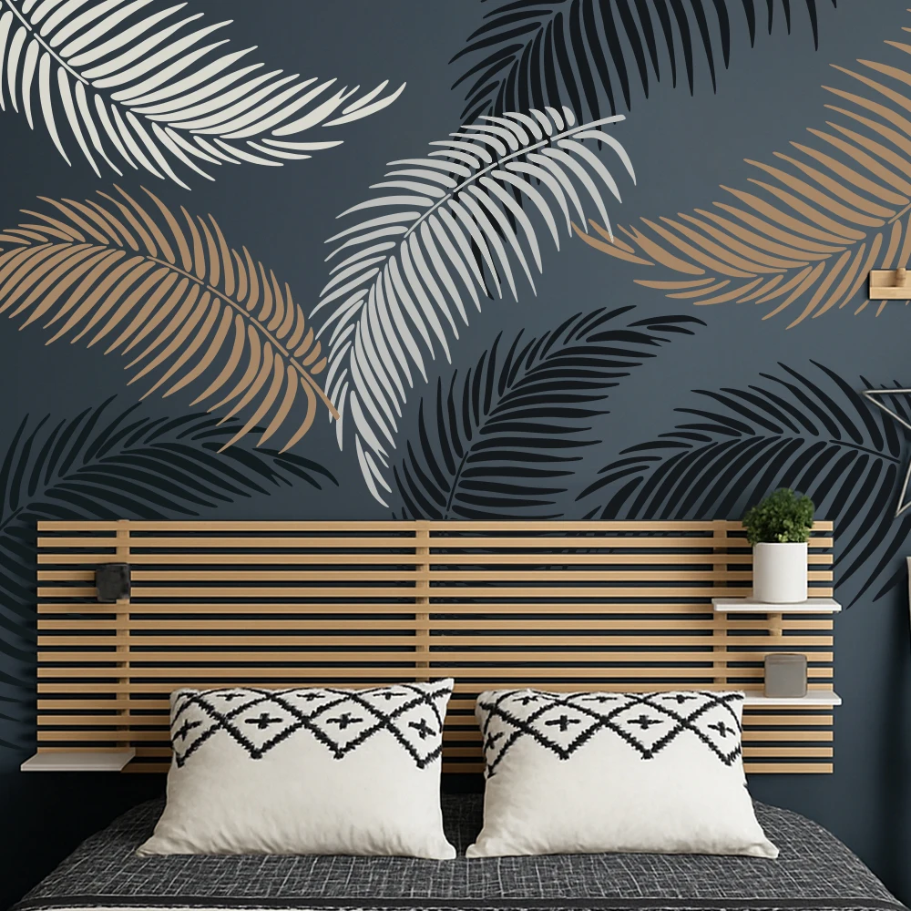 

Large Tropical Leaf Stencils Fern Leaves Wall Stencil 30cm-70cm Furniture Canvas Home Decor Reusable Living room Template
