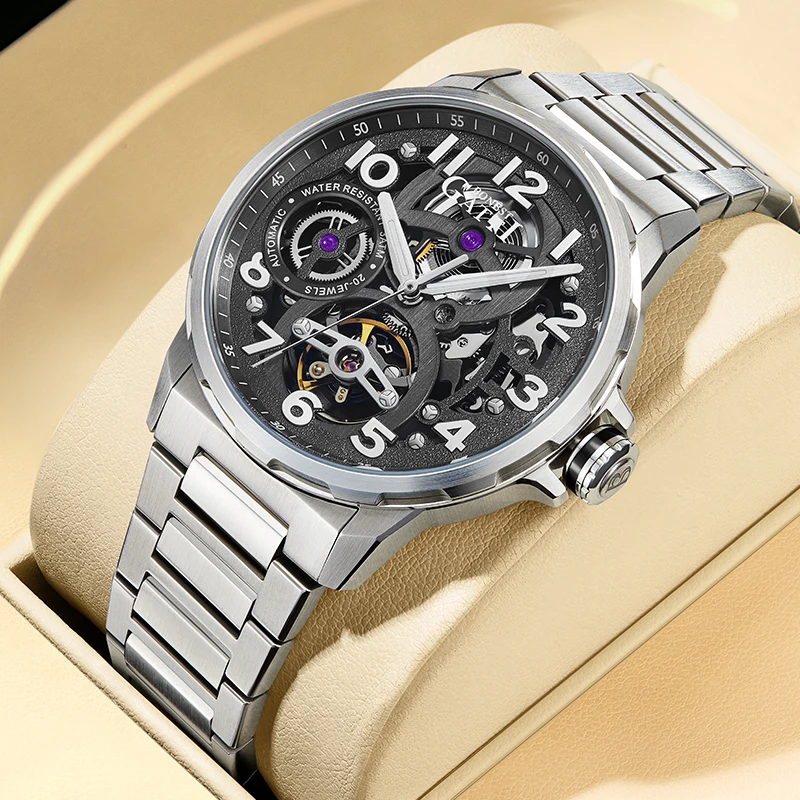 

BONEST GATTI Men's High-Quality Luxury Watches German Man Automatic Watch Skeleton Business Style Luminous Waterproof Watches