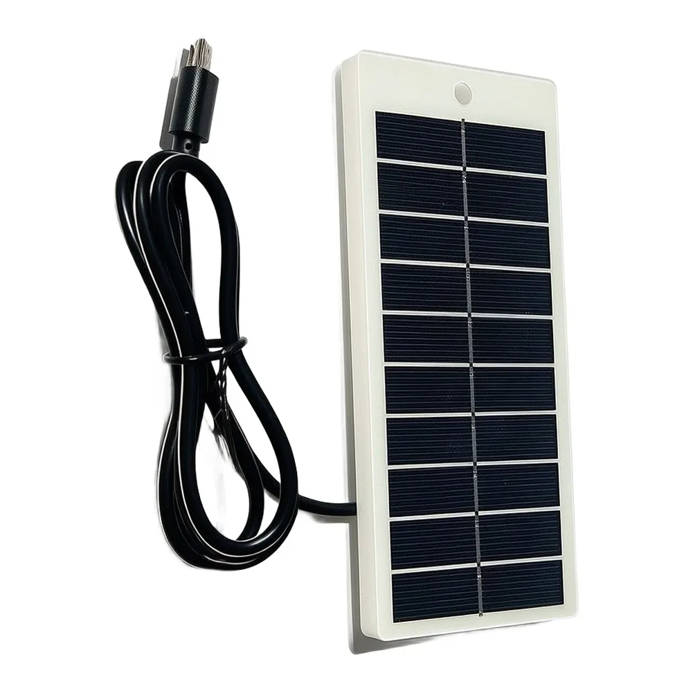 USB-C Solar Panel Charger For 3W Output 5V Voltage for Doorbell Cameras Wireless Lights and Portable 3.7V 5V Battery Devices