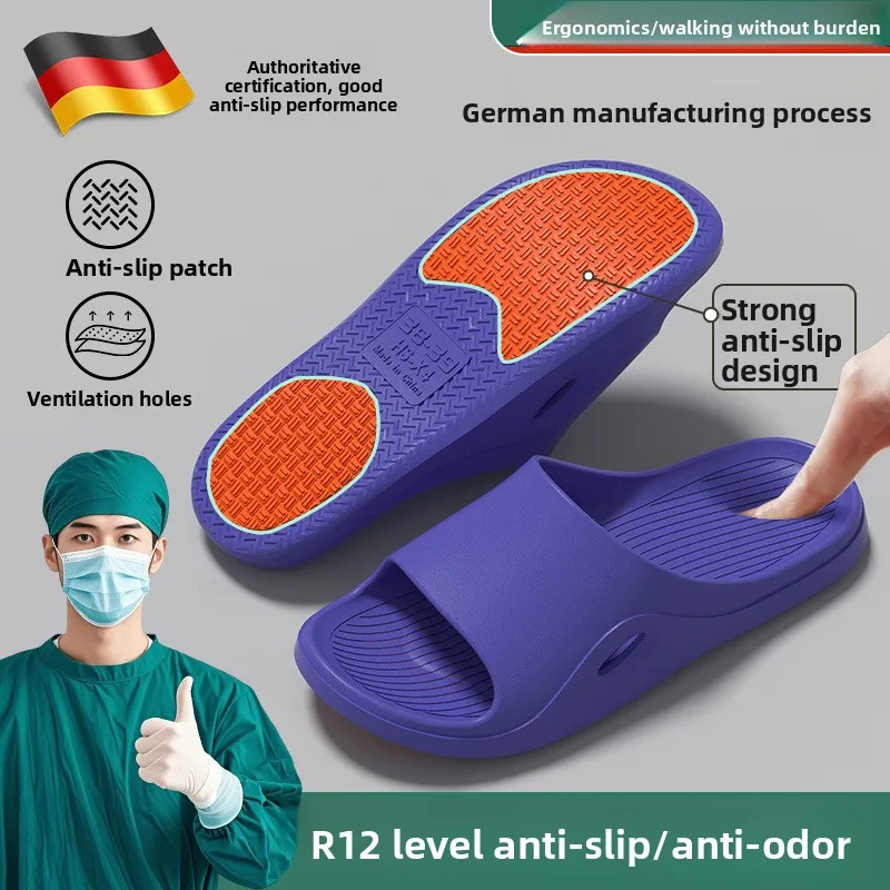 Herren Anti-Rutsch-Slipper, leichte, offene Zehenpartie, schnelltrocknende Hausschuhe für drinnen und draußen, Badezimmer, Strand, Sommer, Indoor-Outdoor-EVA-Slipper – Detail 7