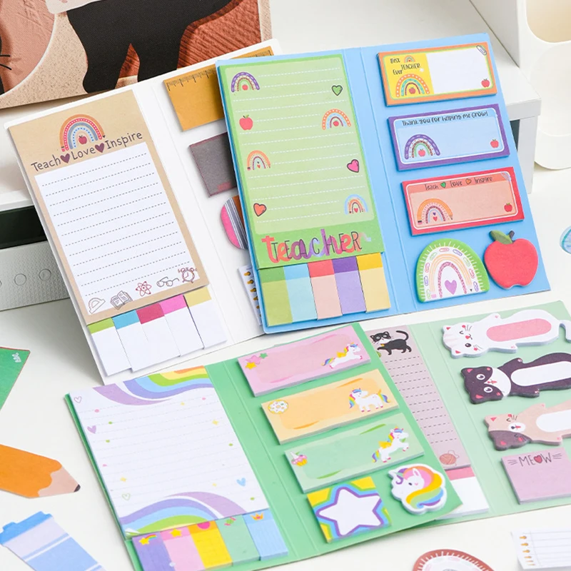 

English Teacher's Sticky Note N Times Can Be Torn Cartoon Color Combination Special-Shaped Student Notes