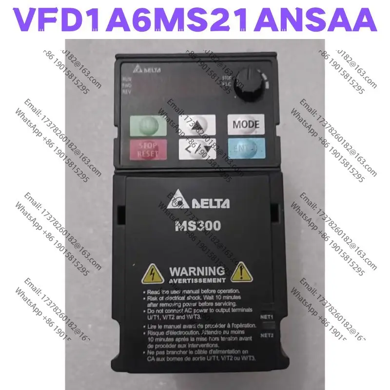 Used  Second-hand VFD1A6MS21ANSAA Inverter Tested OK