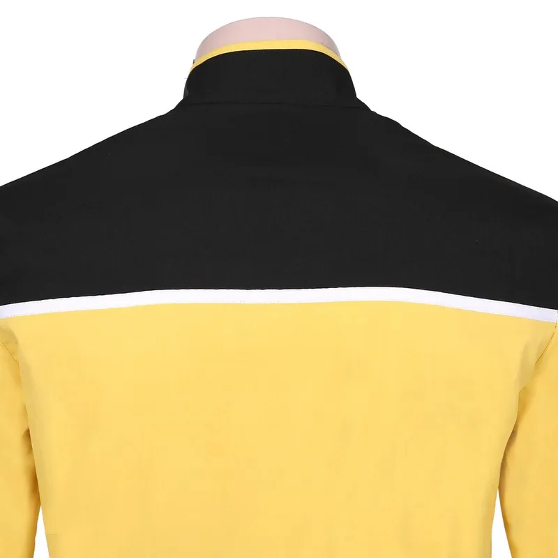 Sky01 homens inferiores decks cosplay uniforme casaco amarelo vermelho azul jaqueta filme espaço viagem roleplay traje adulto masculino halloween wd01 @