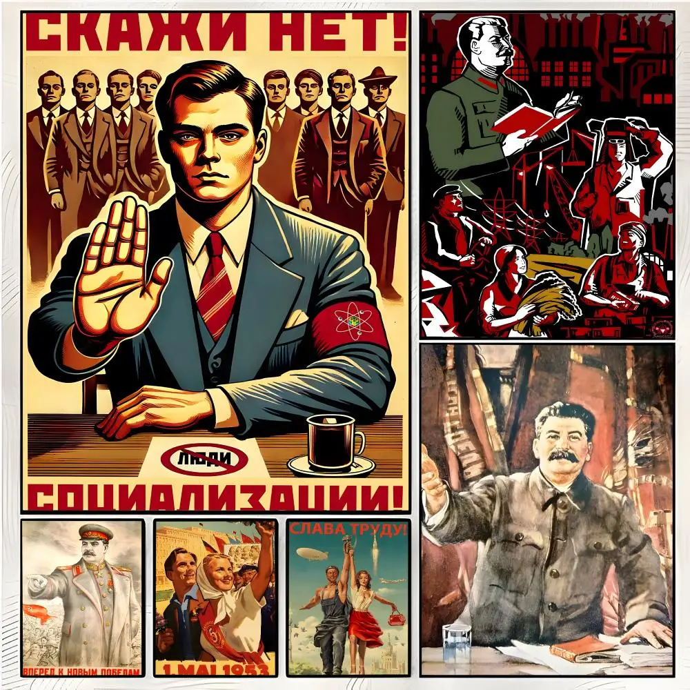Historical Concept Vintage Stalin USSR CCCP Poster Superior Home Space  Indoor Decorative Art & Home Decor