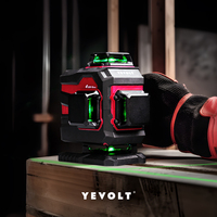 YEVOLT 12/16-Line 3D/4D Green Laser Level Auto-Calibration Continuous Runtime DIY Enthusiasts Reduce Material Waste Power Tools