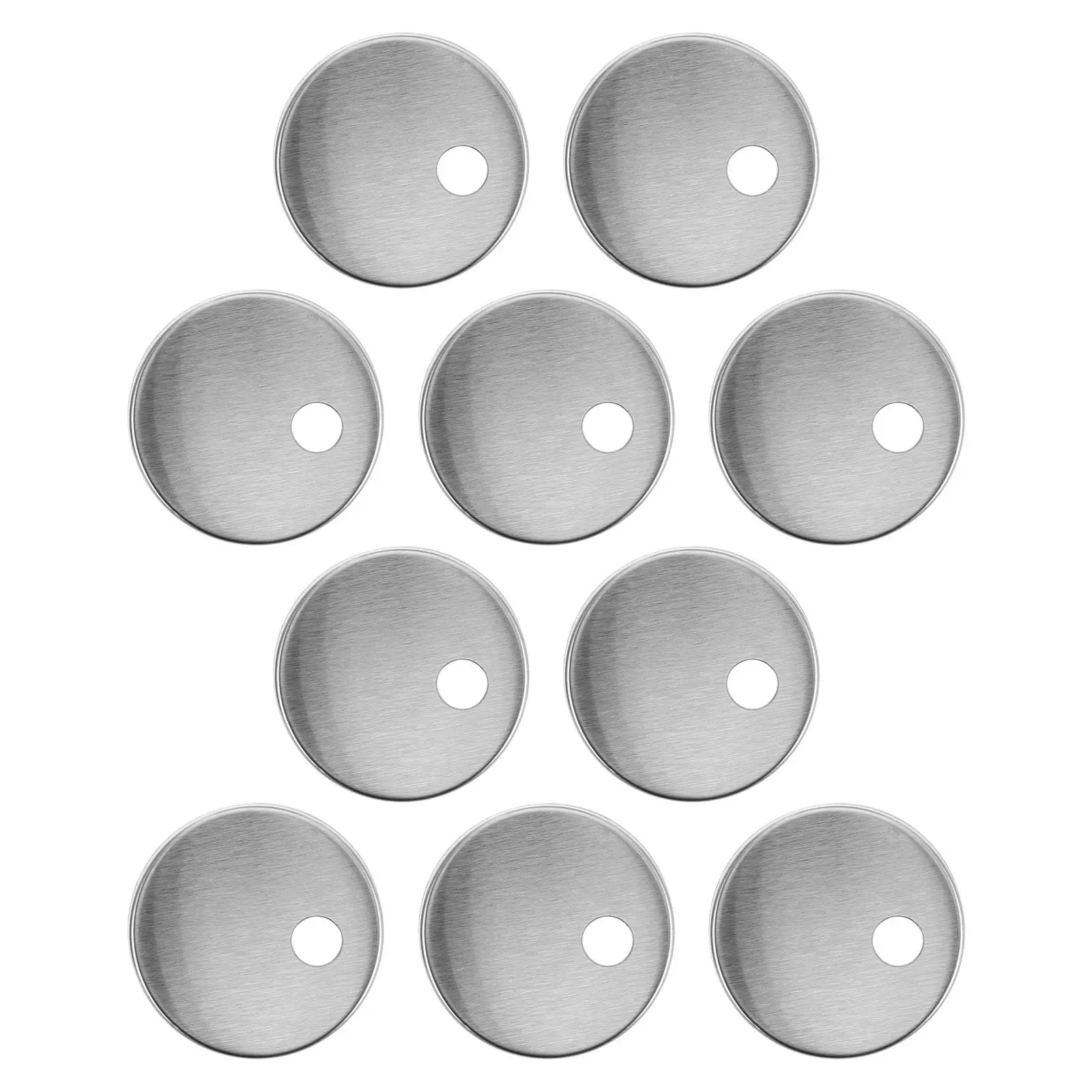 10Pcs Stainless Steel Toilet Bolt Covers 45Mm Round Seat Screws Caps Decorative Toilet Hardware Replacement Bathroom Repair