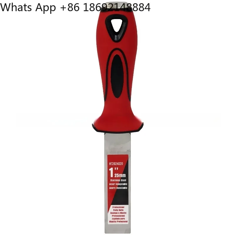 Two-color Handle Mirror Putty Knife Cleaning Knife Mirror Polishing Spatula Stainless Steel Scraper for All Surface Types