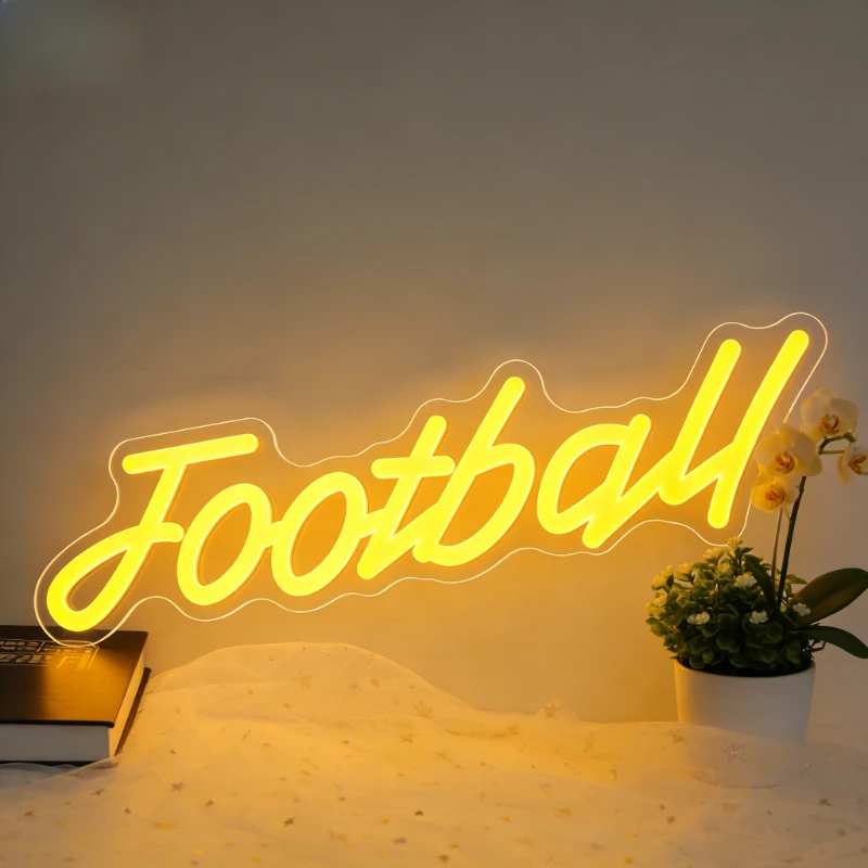 

Football Neon Sign LED Night Light Sports Bar Game Room Man Cave Bedroom Wall Aty Decoration USB Powered