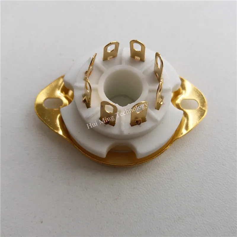 أنبوب سيراميك المقبس 8Mpc1 8Mpc1-G مقعد كبير أنبوب المقابس 8 دبوس مكبر للصوت أنبوب حامل القدم الفضة ل KT88 EL34 274B 6SN7 6V6