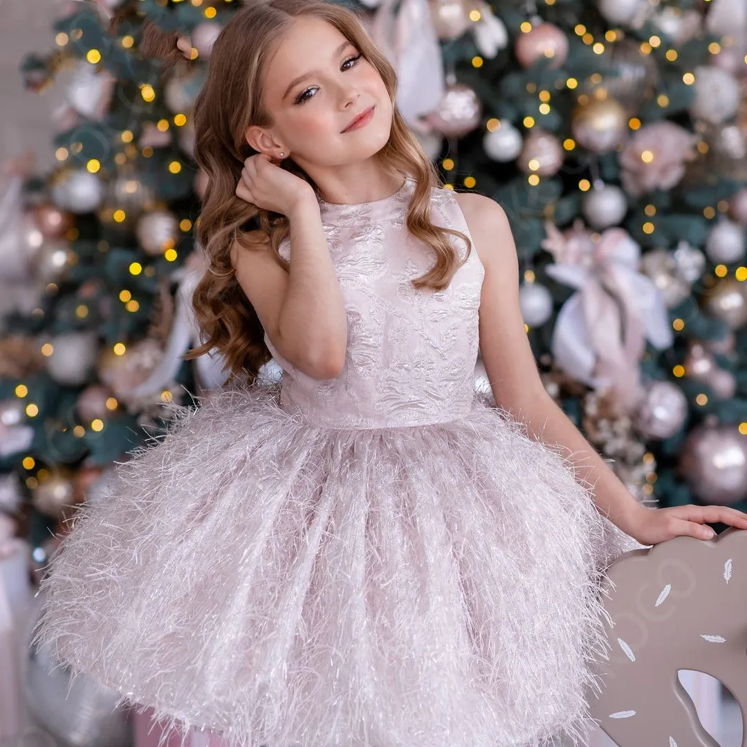 Precioso vestido corto sin mangas de princesa delicado con flores para niña, vestidos de boda, fiesta, baile, vestidos de primera comunión, regalo de cumpleaños para niños