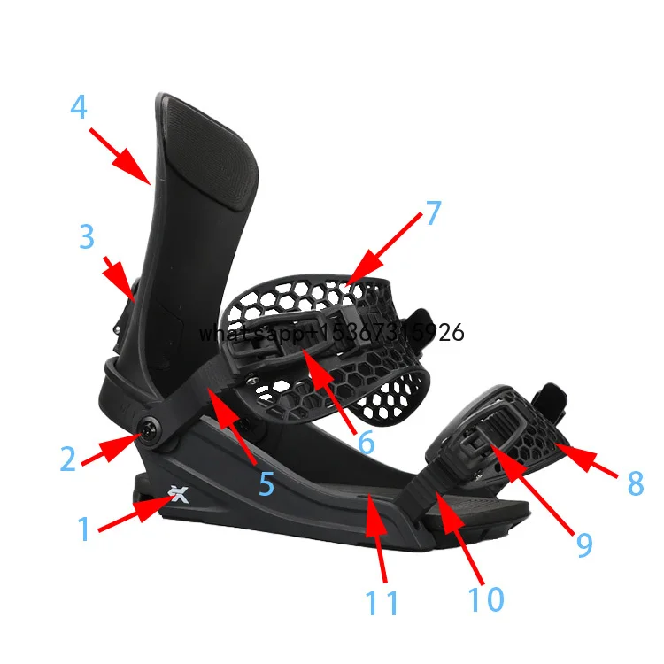 Custom All Mountain Freestyle Freeride Bindings Snowboard Bindings Accessories