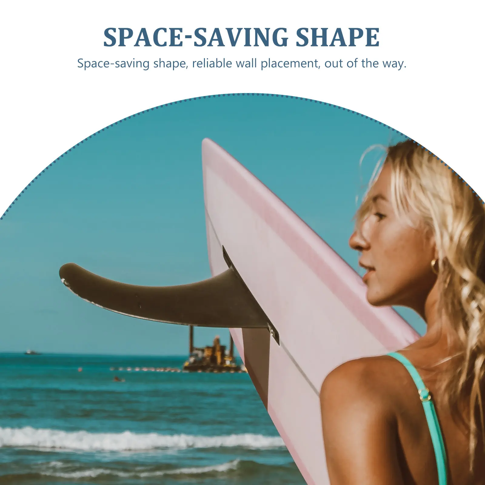 High Performance Rubber Surfboard Tail Fin Medium Profile Detachable Paddle Board Fin for Quick Turns Hold Driving Outdoor