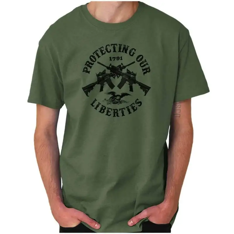 Protect Gun Rights 2. Verfassungszusatz 1791 Ar 15 Damen- oder Herren-T-Shirt mit Rundhalsausschnitt