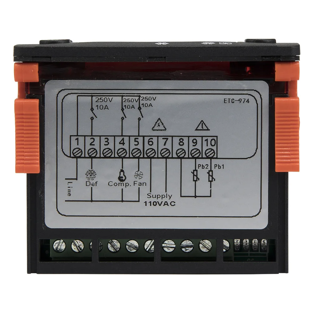 ETC-974 temperature controller with refrigeration defrost fan alarm function and two sensors AC 220V 110V AC/DC 12-24V