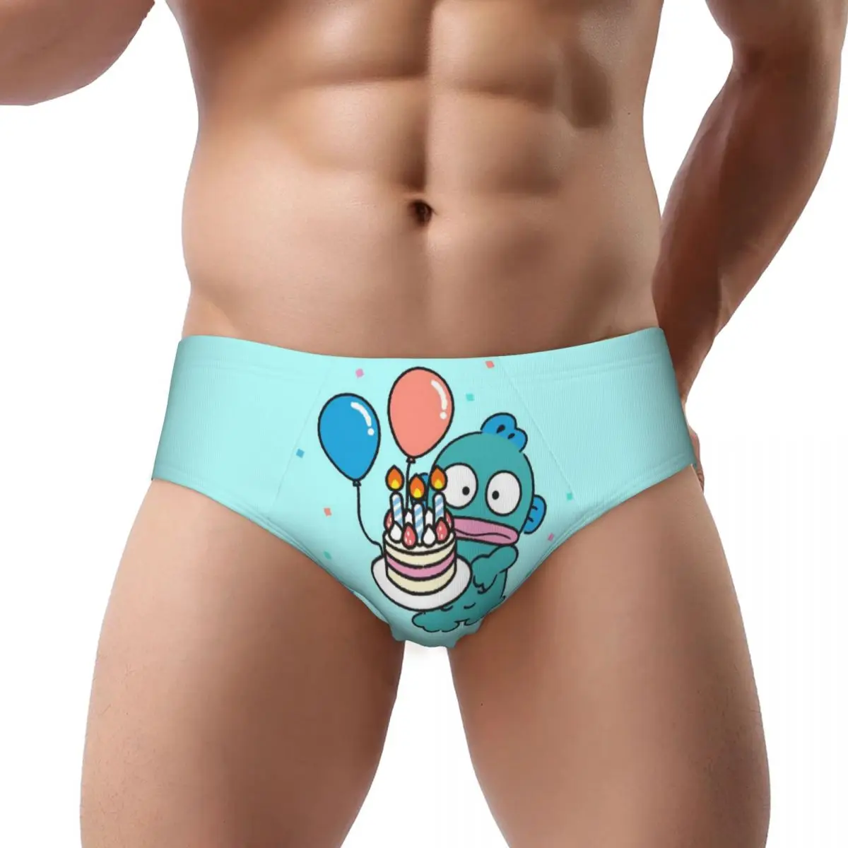 Custom Men Happy Birthday Hangyodon Men Brief Panties Male Breathable Underwear Underpants