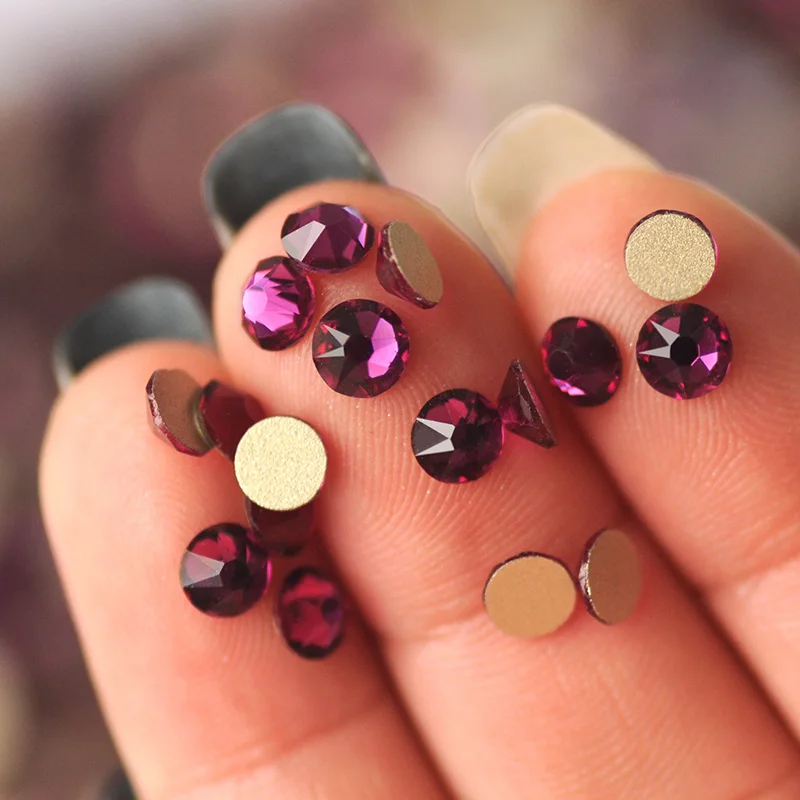 8 Große und 8 Kleine Xirius Cut Facetten Nagelrhinestones, Flatback Non-Hotfix Kristallfarben Dekorationssteine für Nagelkunst und Kleidung – Detail 2