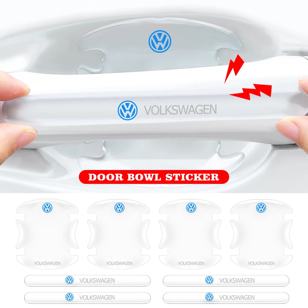 Neue Autotürgriff-Schutzaufkleber, transparente Anti-Kratz-Folie für VW Polo, Jetta, Passat, Golf, Tiguan, Touran, Beetle