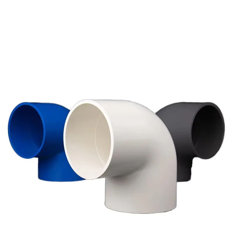 Right Angle Elbow Joint Fittings Wholesale PVC Water Supply Elbow Thickened Plastic Pipe Fittings White Gray Blue