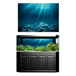 3D Wall Sticker Art Decor Poster Undersea Decorative Aquarium 3D Background Sticker Fish Tank Wall Decoration Painting PVC