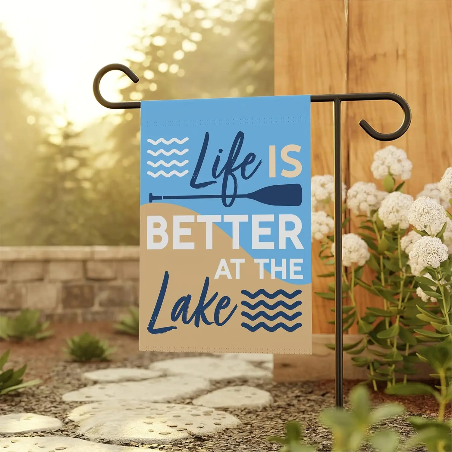 LissiArt97 Life Is Better At The Lake Garden Flag - Welcome Flag - Lake Garden Flag - Gifts For Friend - Family - Double Sided P