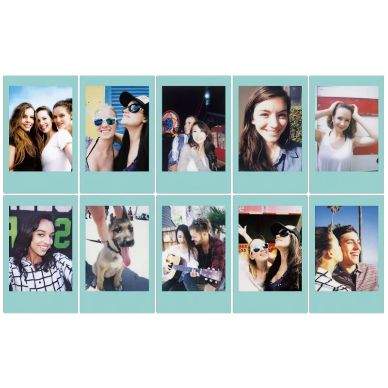 10/20/50 Lembar Kertas Foto Film Mini Instax Biru Langit Fujifilm untuk Fuji Mini 11 12 9 7S 25 26 90 Kamera Instan SP-1 SP-2 EVO 99